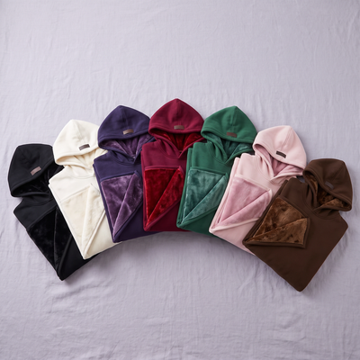 All seven Heavy Hug colours folded in a row