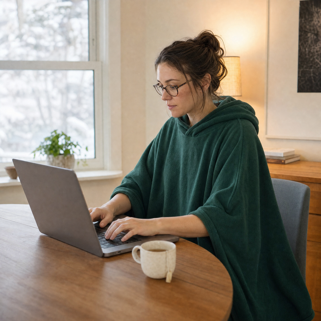 At your desk